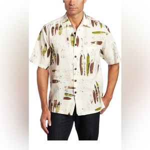 Kahala Men's Short Sleeve Shaping Room Woven Shirt in shell color